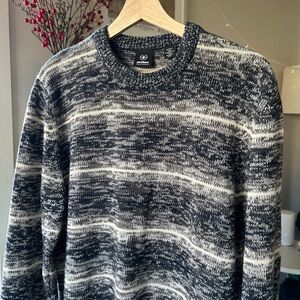 Strellson Black and White Crewneck Knit Sweater